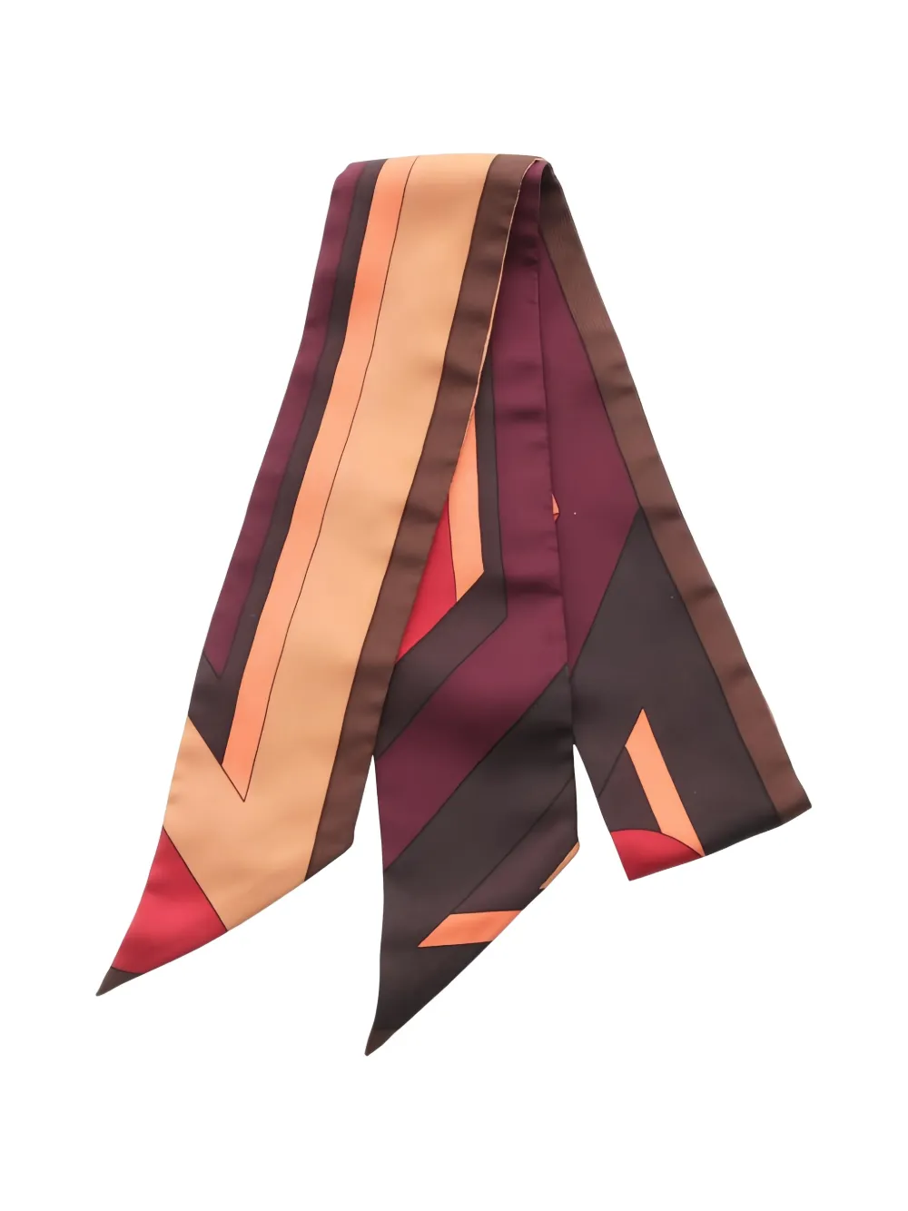 Hermès Pre-Owned Foulard Twilly in seta con stampa geometrica anni 2010 - Marrone