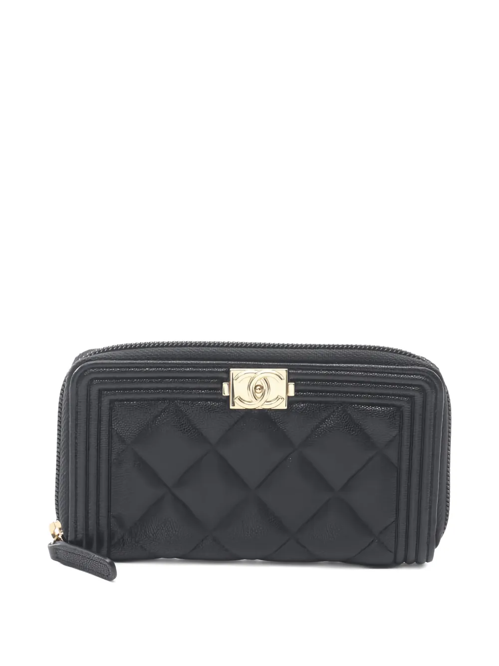 CHANEL Pre-Owned 2020-2021 quilted leather wallet - Nero