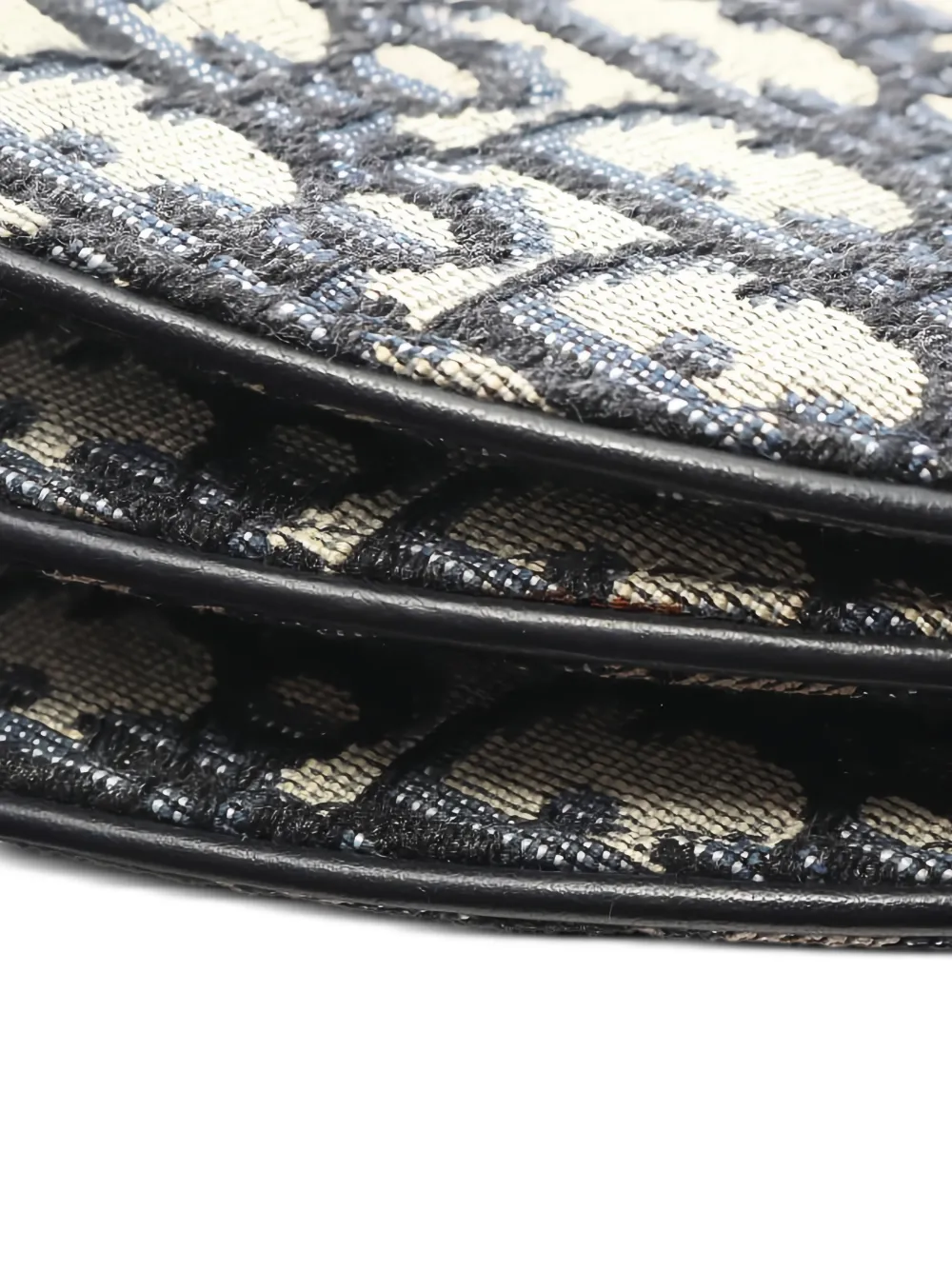 Christian Dior Pre-Owned 2010s Oblique leren Saddle tas Blauw