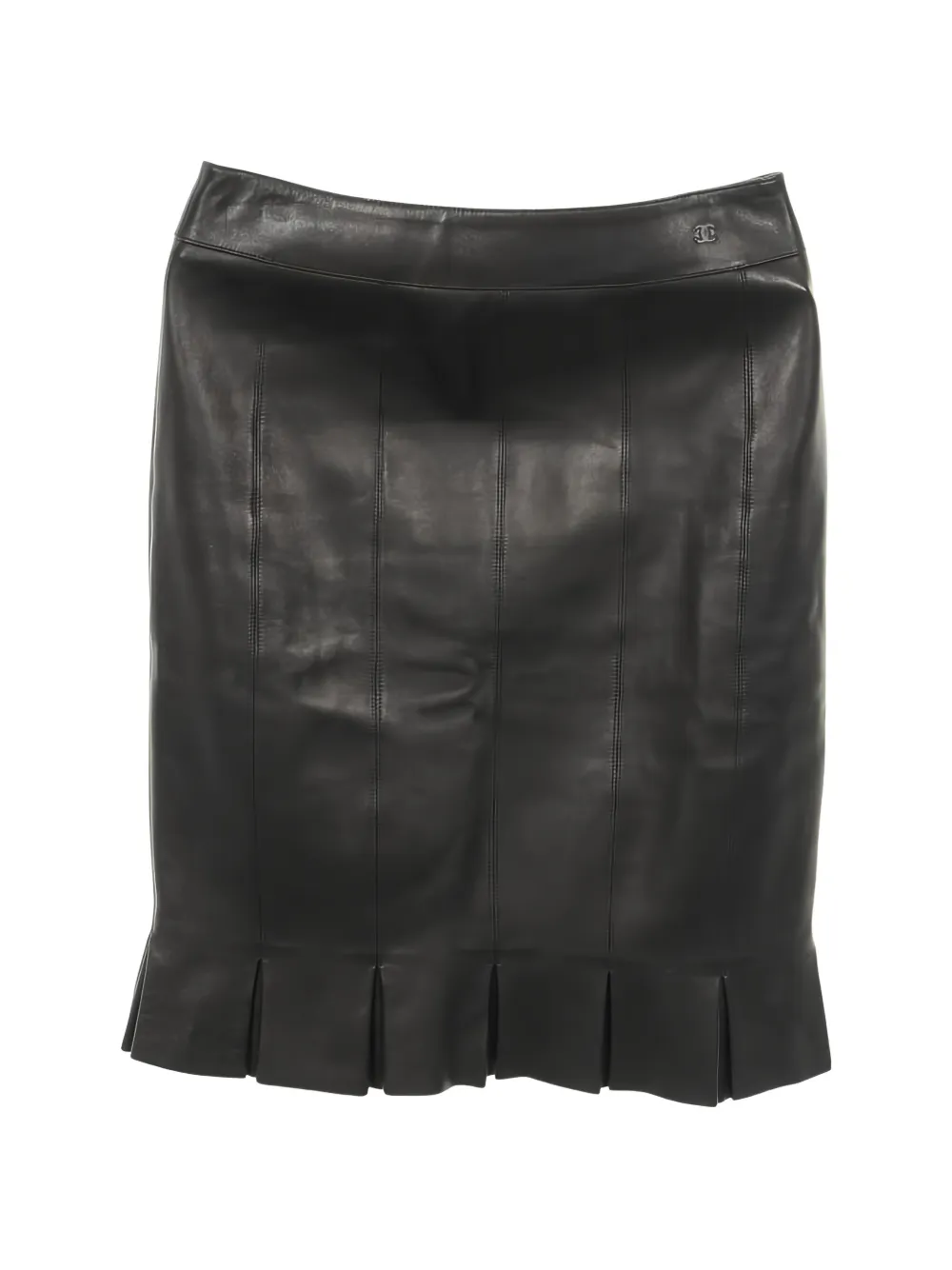 CHANEL Pre-Owned 1986-1988 Coco Mark mini skirt - Nero