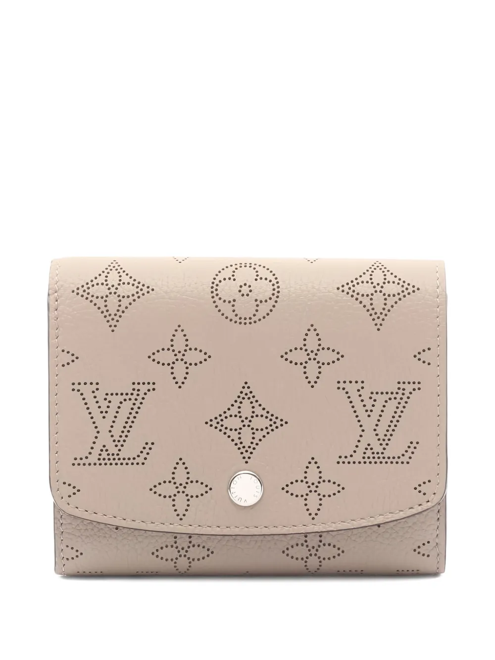 Louis Vuitton Pre-Owned 2010s Iris compact leather perforated bi-fold wallet - Toni neutri