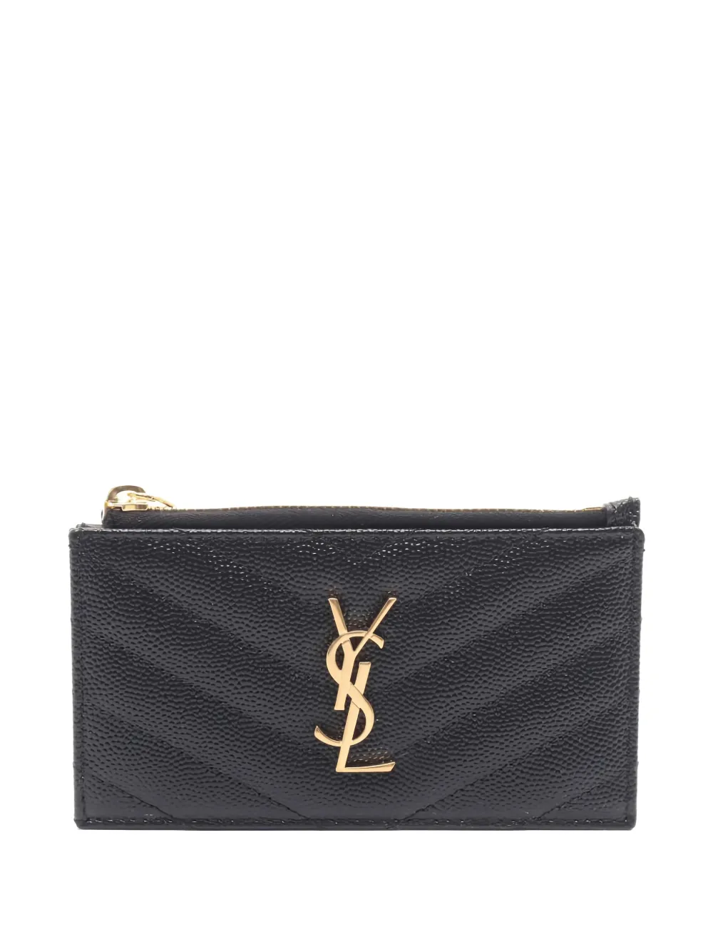 Saint Laurent Pre-Owned 2020s monogram leather card case - Nero