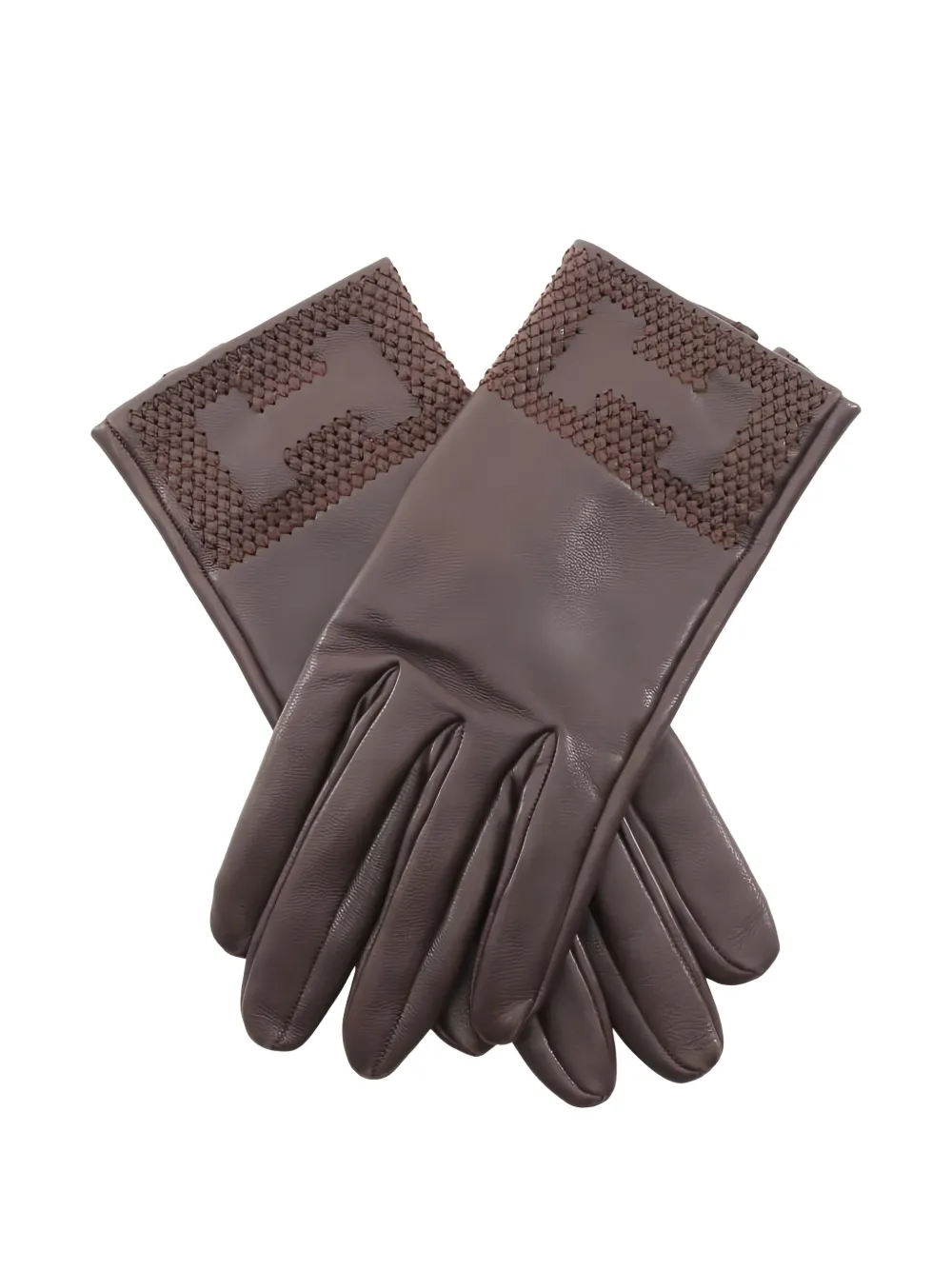 Hermès Pre-Owned 2000s logo leather gloves - Marrone