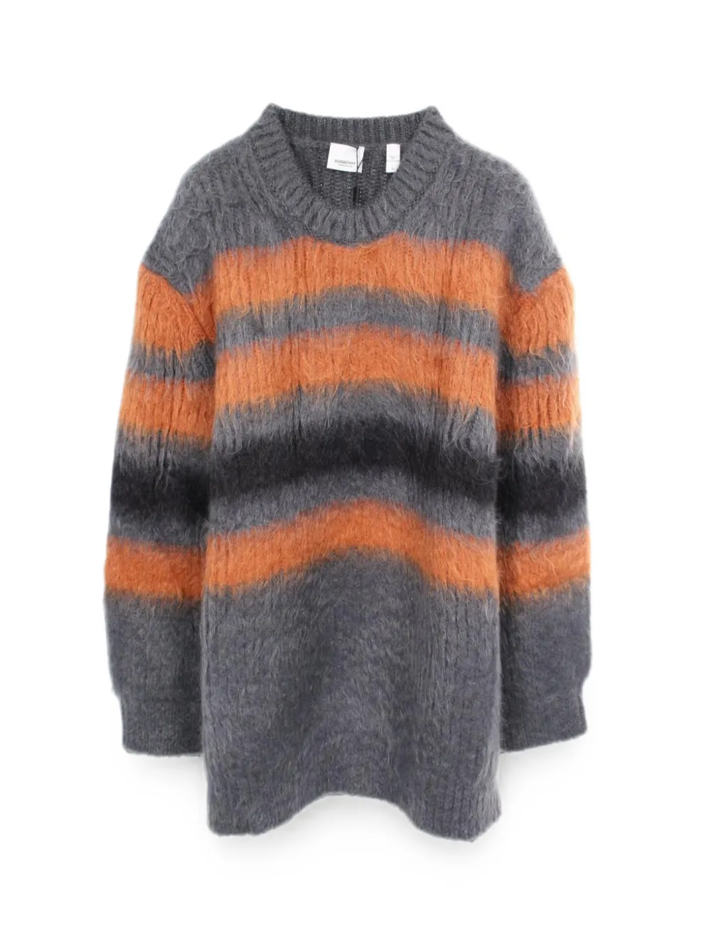 Burberry Pre-Owned 2010s striped intarsia knit sweater - Grigio