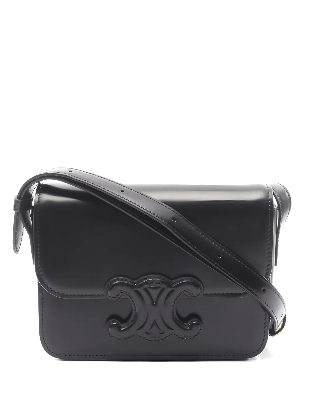Celine Pre-Owned 2010s Triomphe leather shoulder bag - Nero