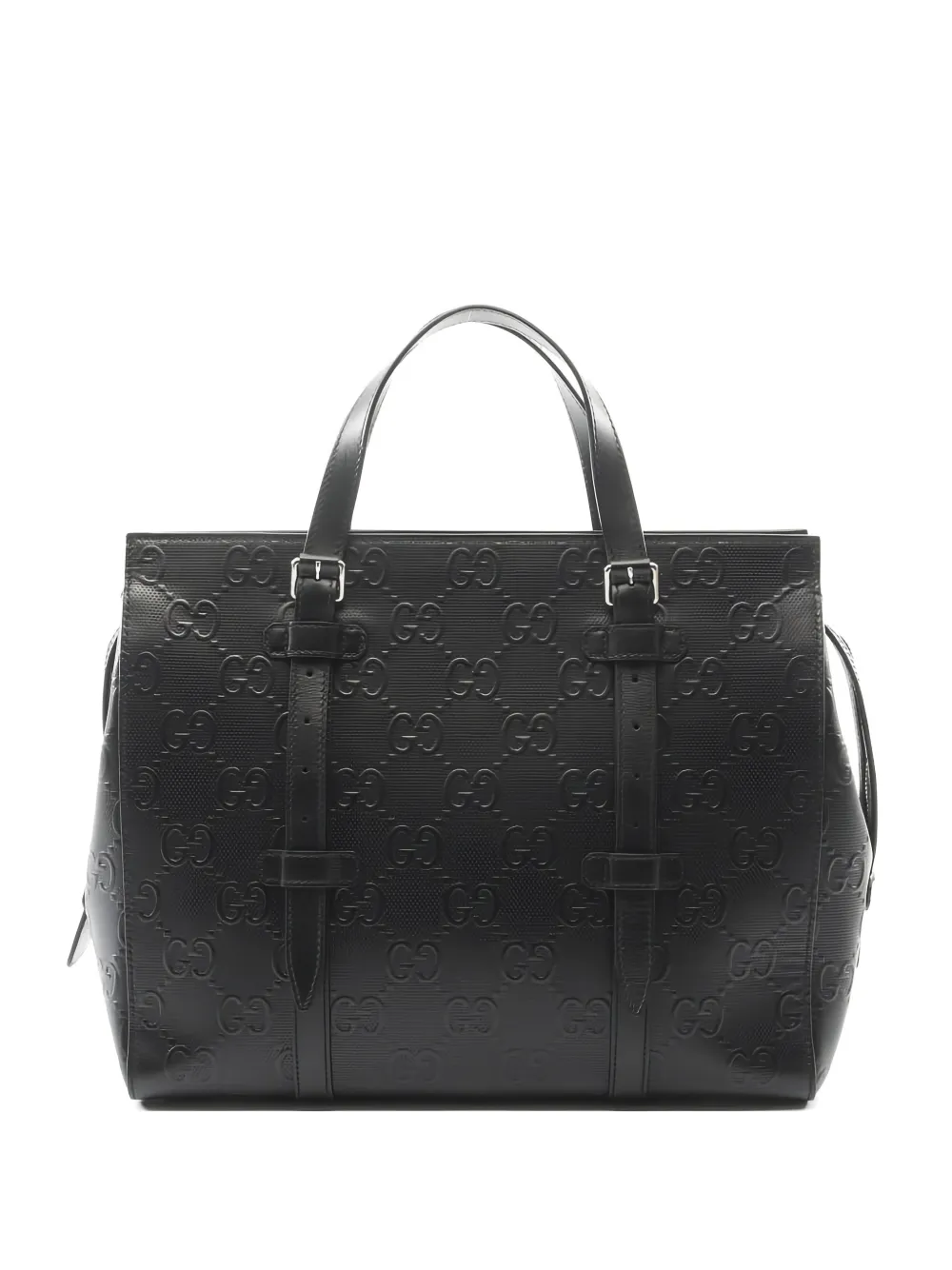 Gucci Pre-Owned 2010 GG-embossed leather tote bag - Nero