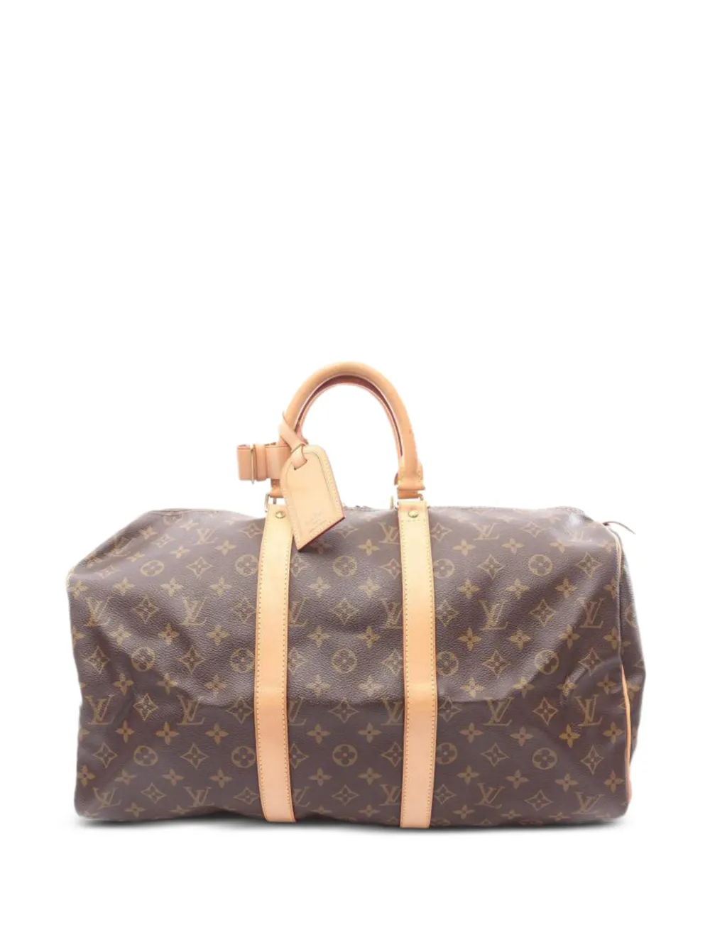 Louis Vuitton Pre-Owned 2003 45 Keepall monogram leather boston bag - Braun