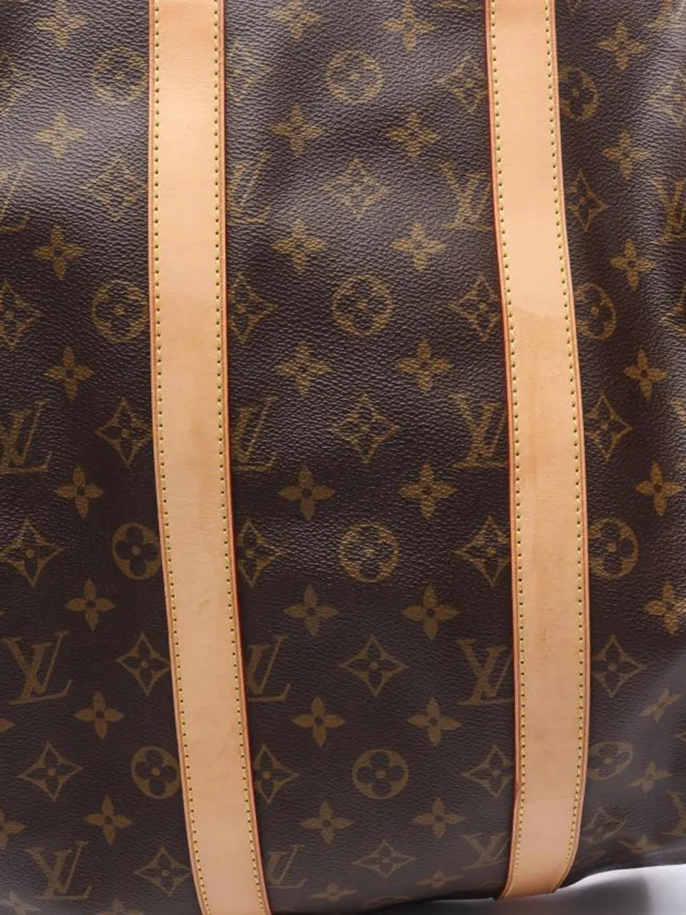 Louis Vuitton Pre-Owned 2003 45 Keepall leren Boston tas met monogram Bruin