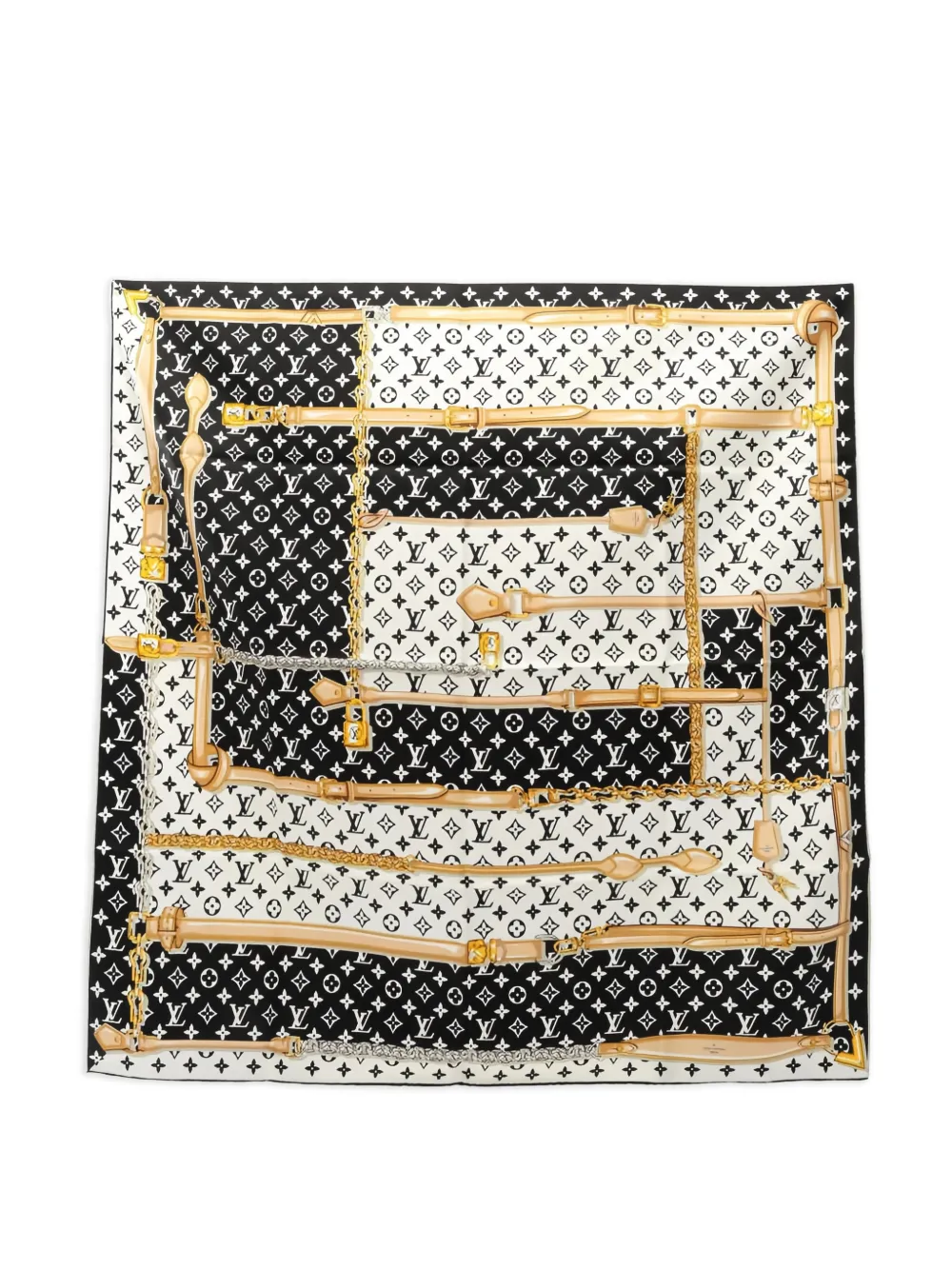 Louis Vuitton Pre-Owned 2021 monogram silk scarf - Nero