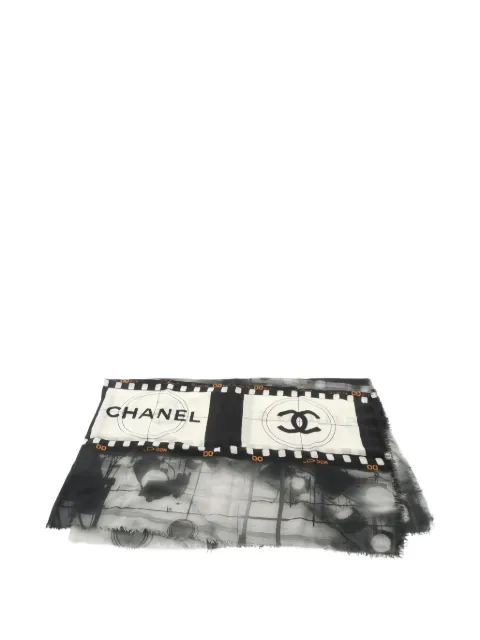 CHANEL Pre-Owned Scialle Coco Mark in cashmere 1986