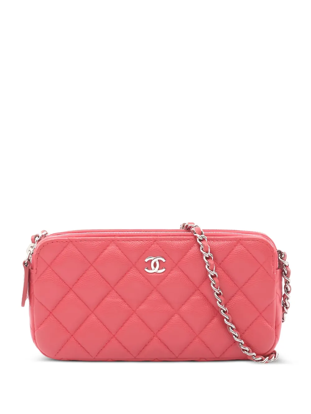 CHANEL Pre-Owned caviar skin chain wallet - Rosa
