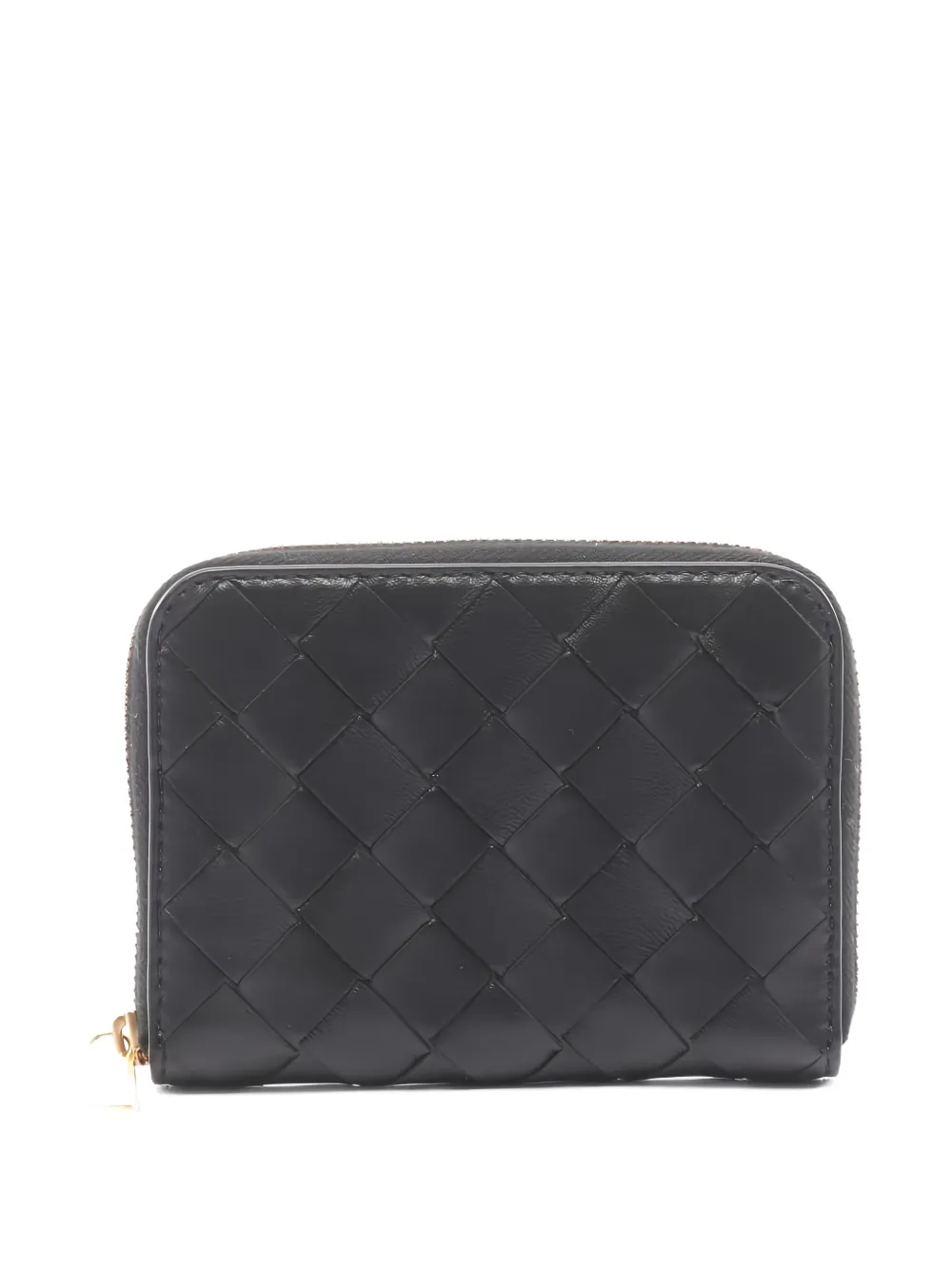 Bottega Veneta Pre-Owned intrecciato leather coin purse - Nero