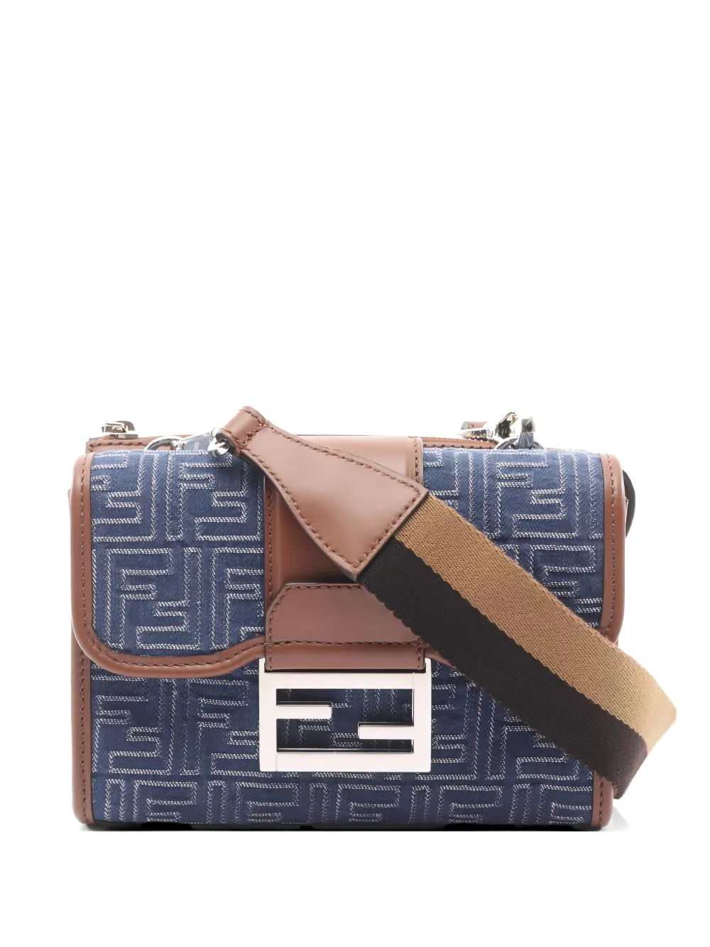 Fendi Pre-Owned 10s zucca-pattern shoulder bag - Blu