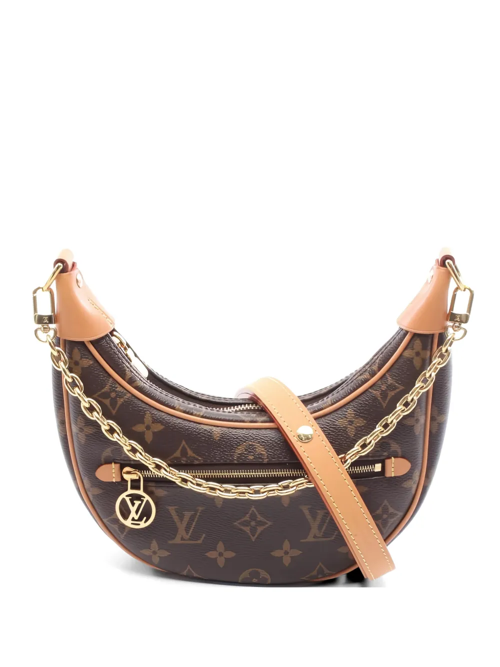 Louis Vuitton Pre-Owned 2010s Loop monogram chain shoulder bag - Marrone