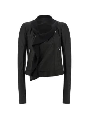 Rick Owens Leather zip-up Jacket | Black | FARFETCH IN