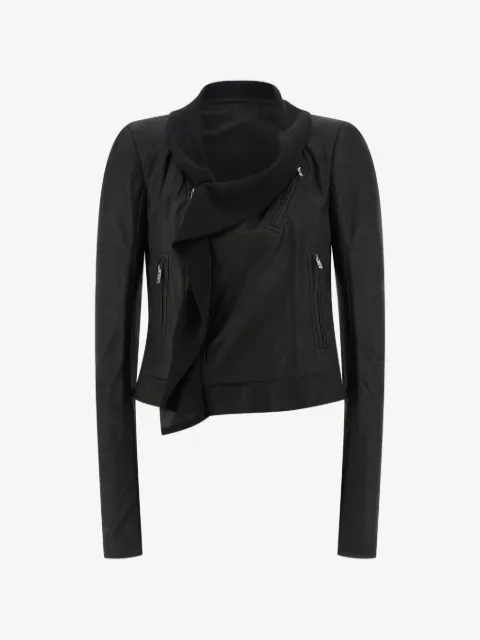 Rick Owens shawl-collar biker jacket