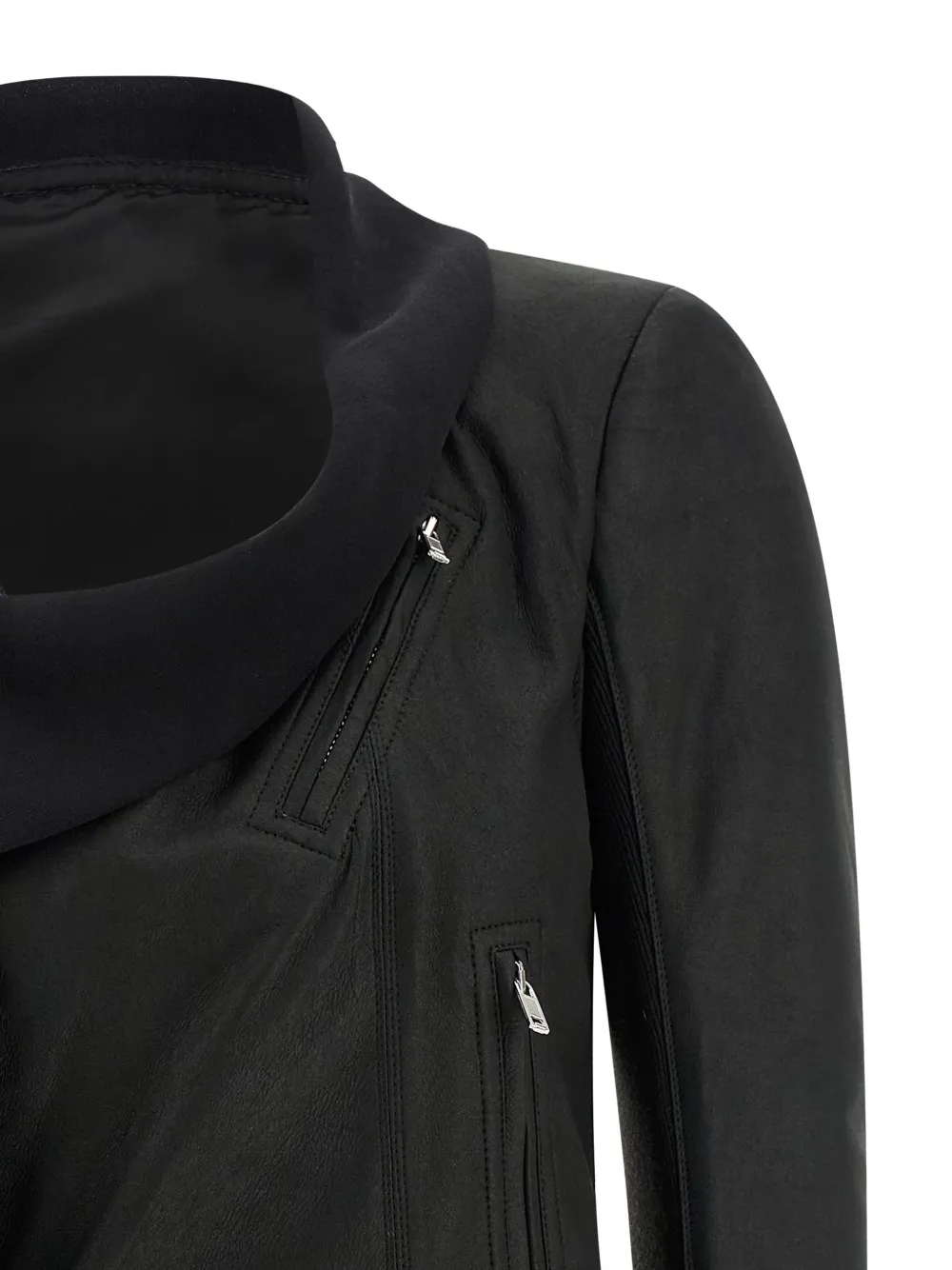  Rick Owens Shawl-collar Biker Jacket - Black 
