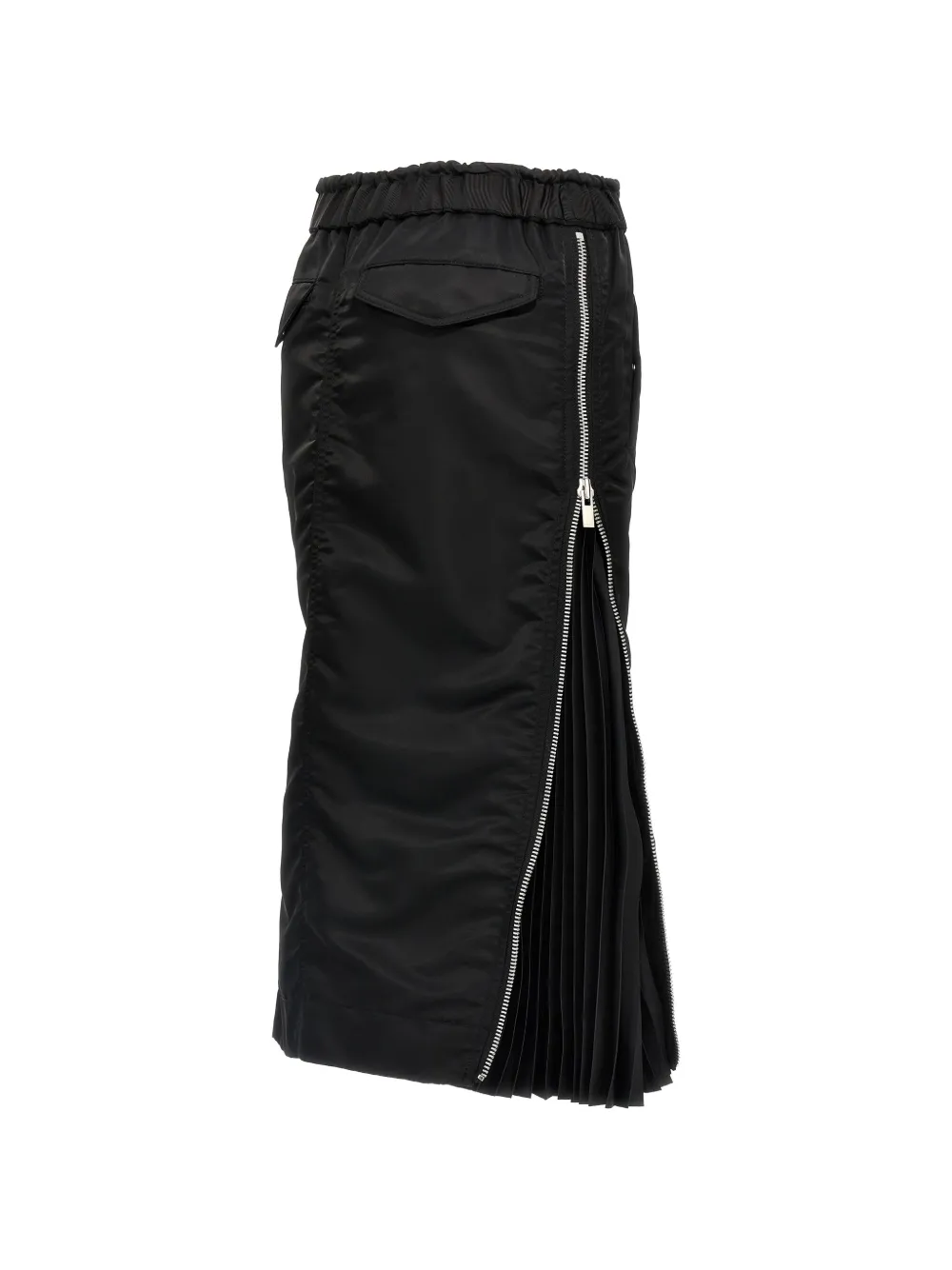  Sacai Side-zip Midi Skirt - Black 