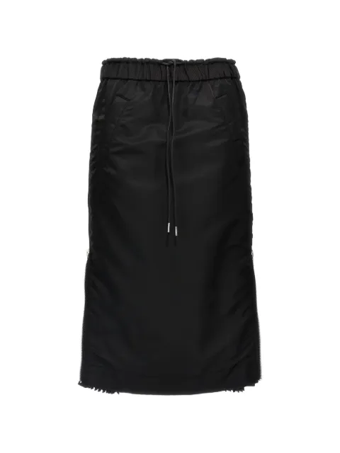 sacai side-zip midi skirt