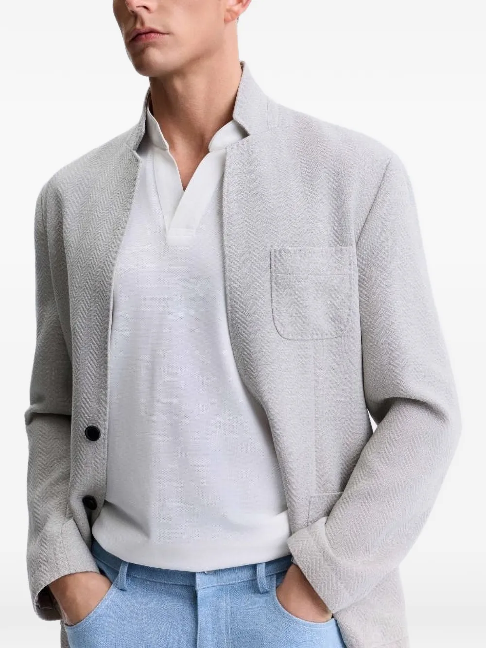 Herringbone-Pocket Jacket
