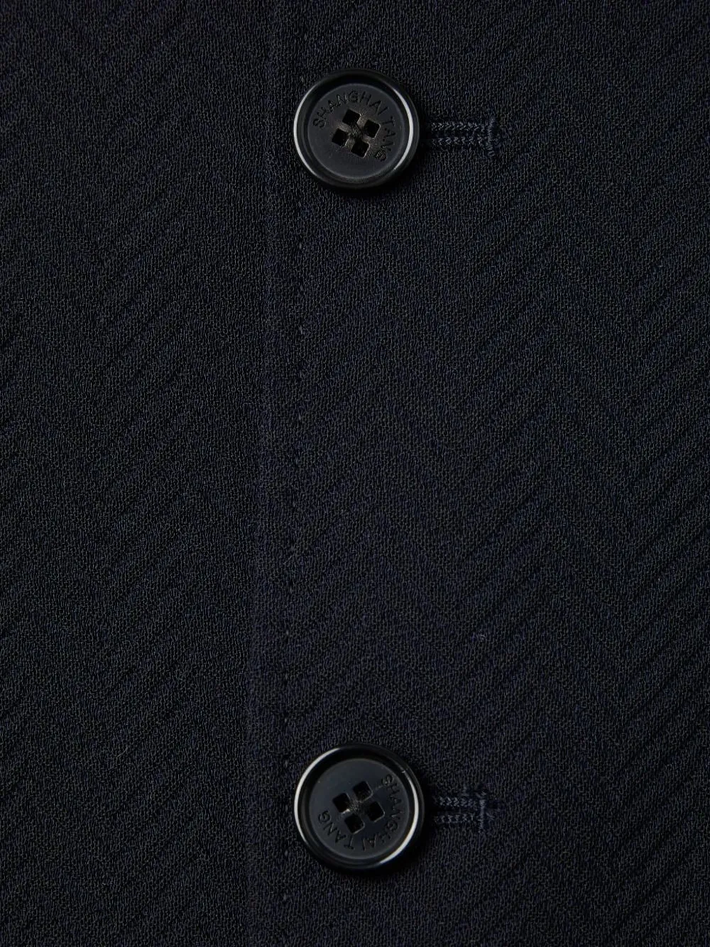  Shanghai Tang Button-herringbone Jacket - Blue 