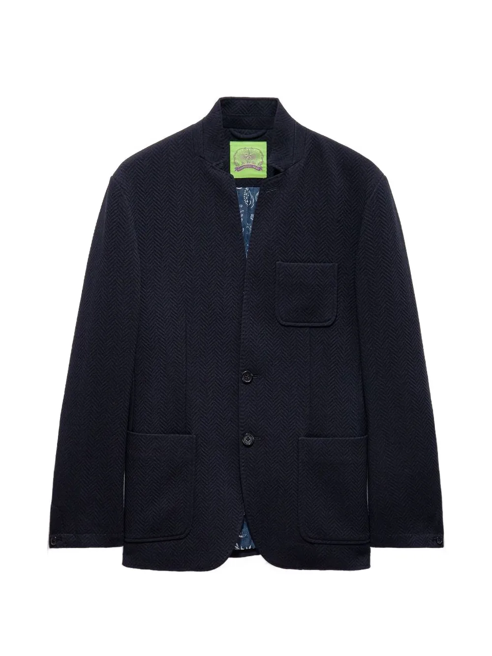 Shanghai Tang button-herringbone jacket - Blu