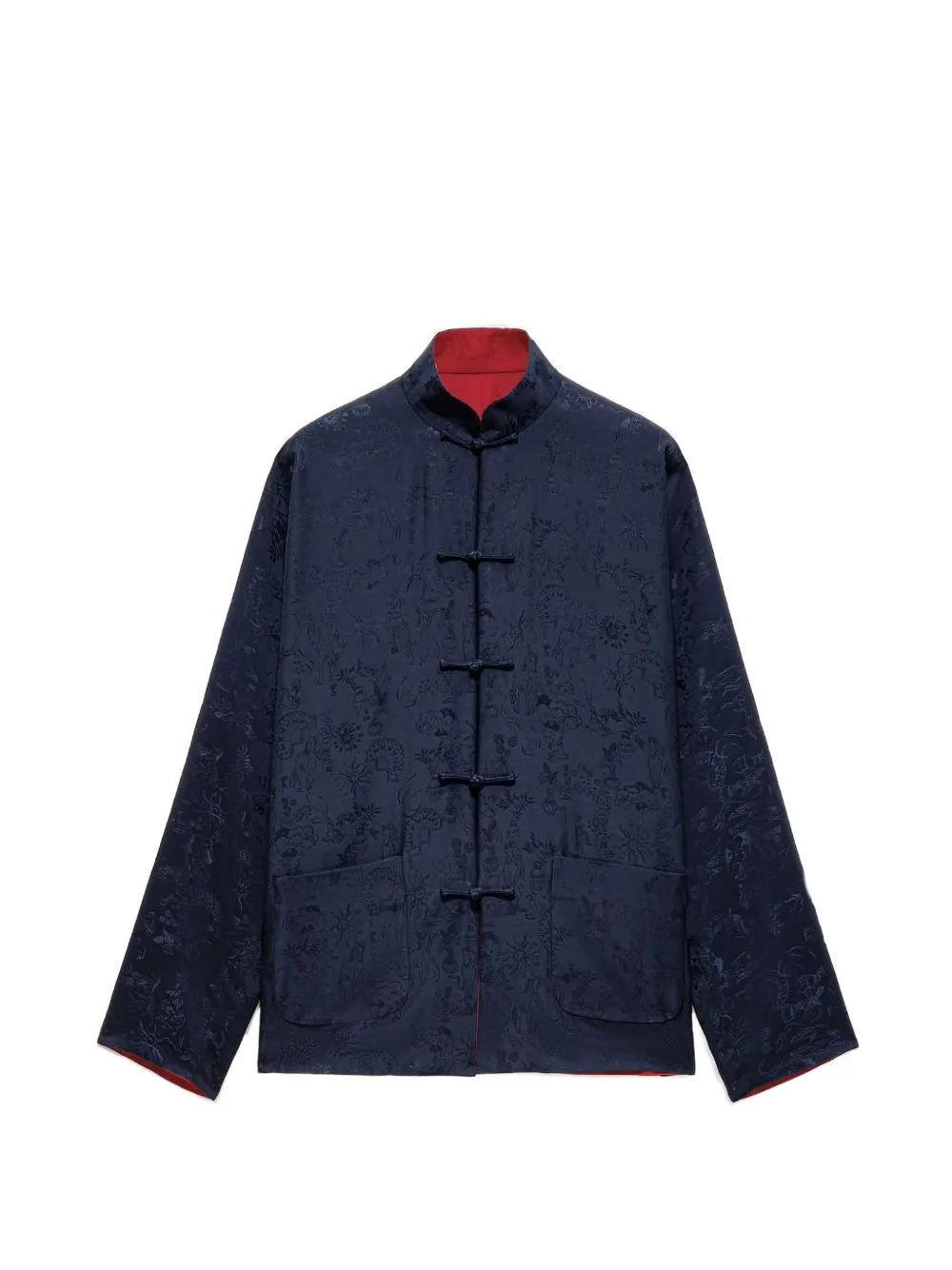 Shanghai Tang Omkeerbaar jack met bloemenprint Rood