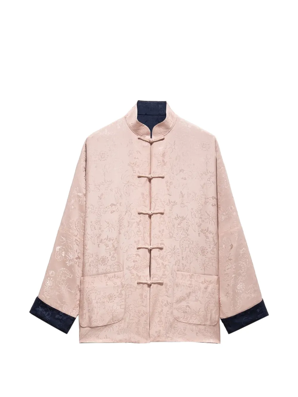 Shanghai Tang Omkeerbaar jack met bloemenprint Blauw