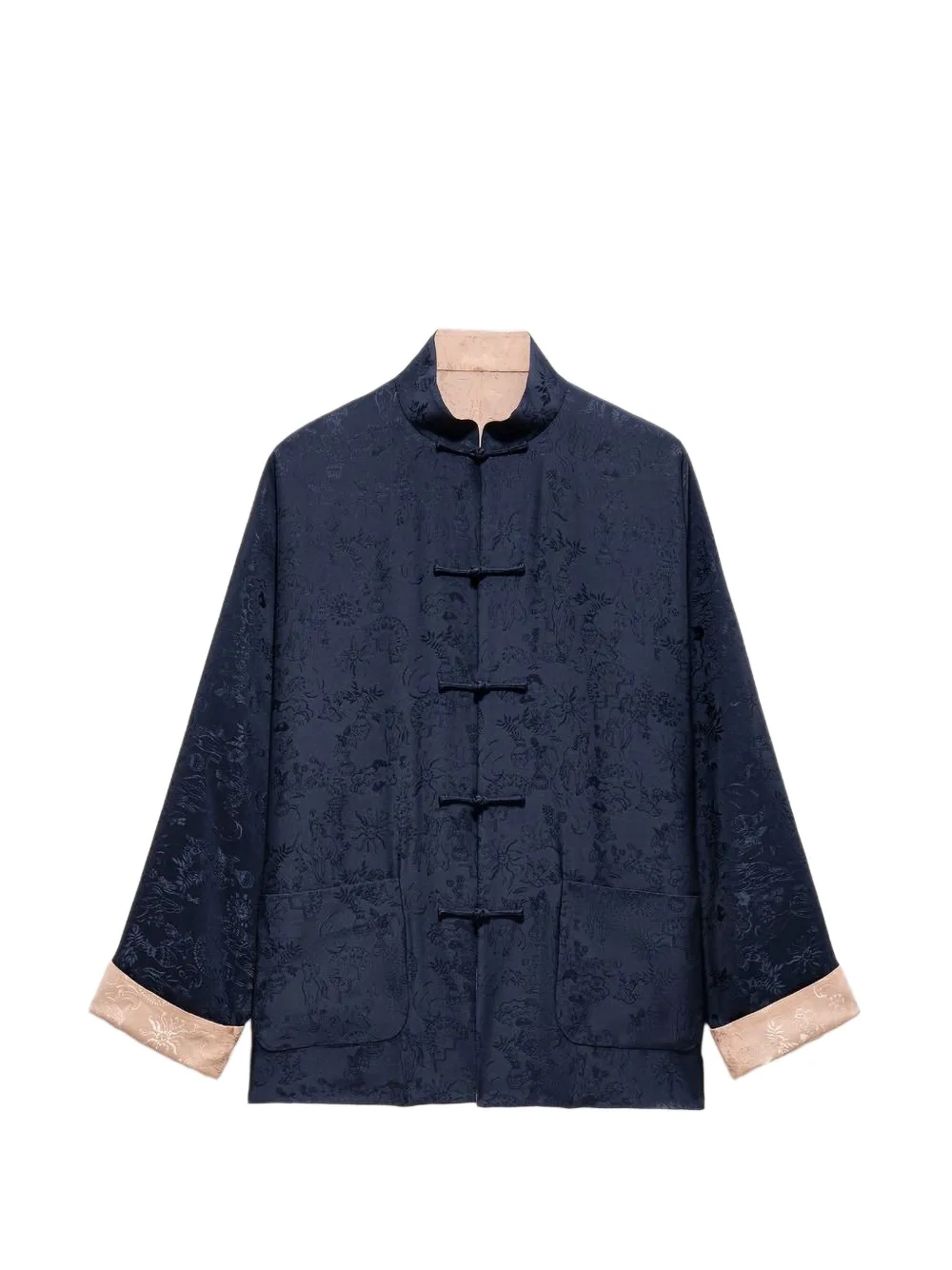 Shanghai Tang Reversible Floral Jacket | Blue | FARFETCH ID