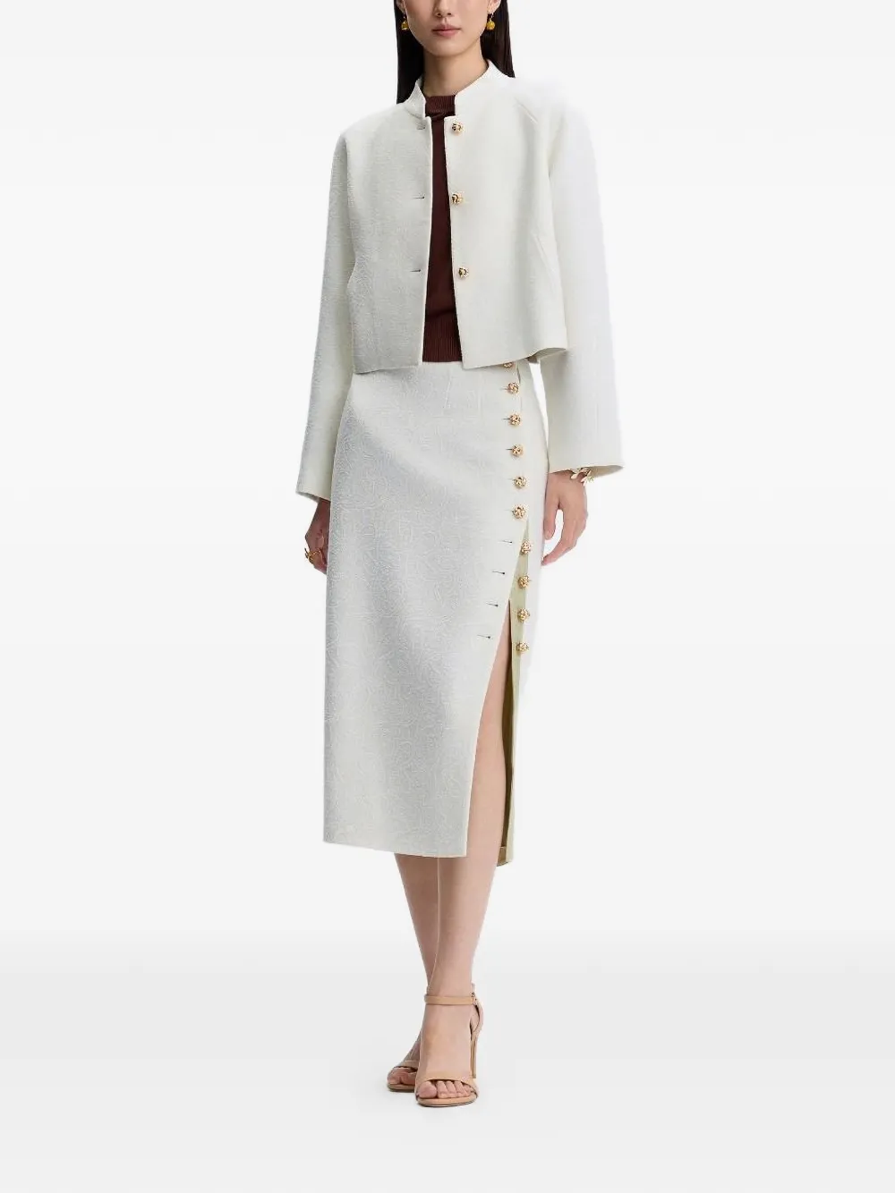  Shanghai Tang Buttoned Tang Jacket - Neutrals 
