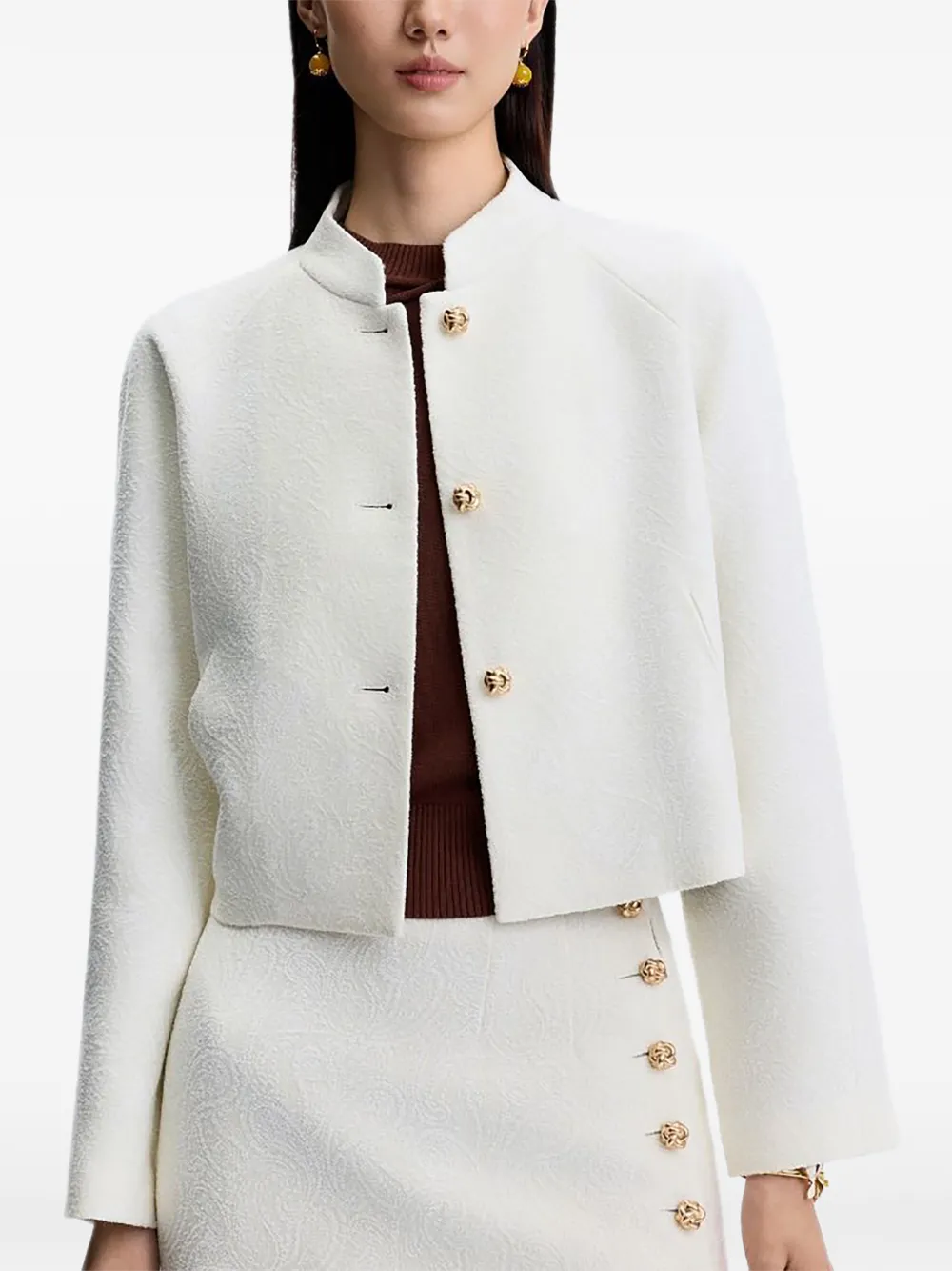 Shanghai Tang Buttoned Tang Jacket - Neutrals 