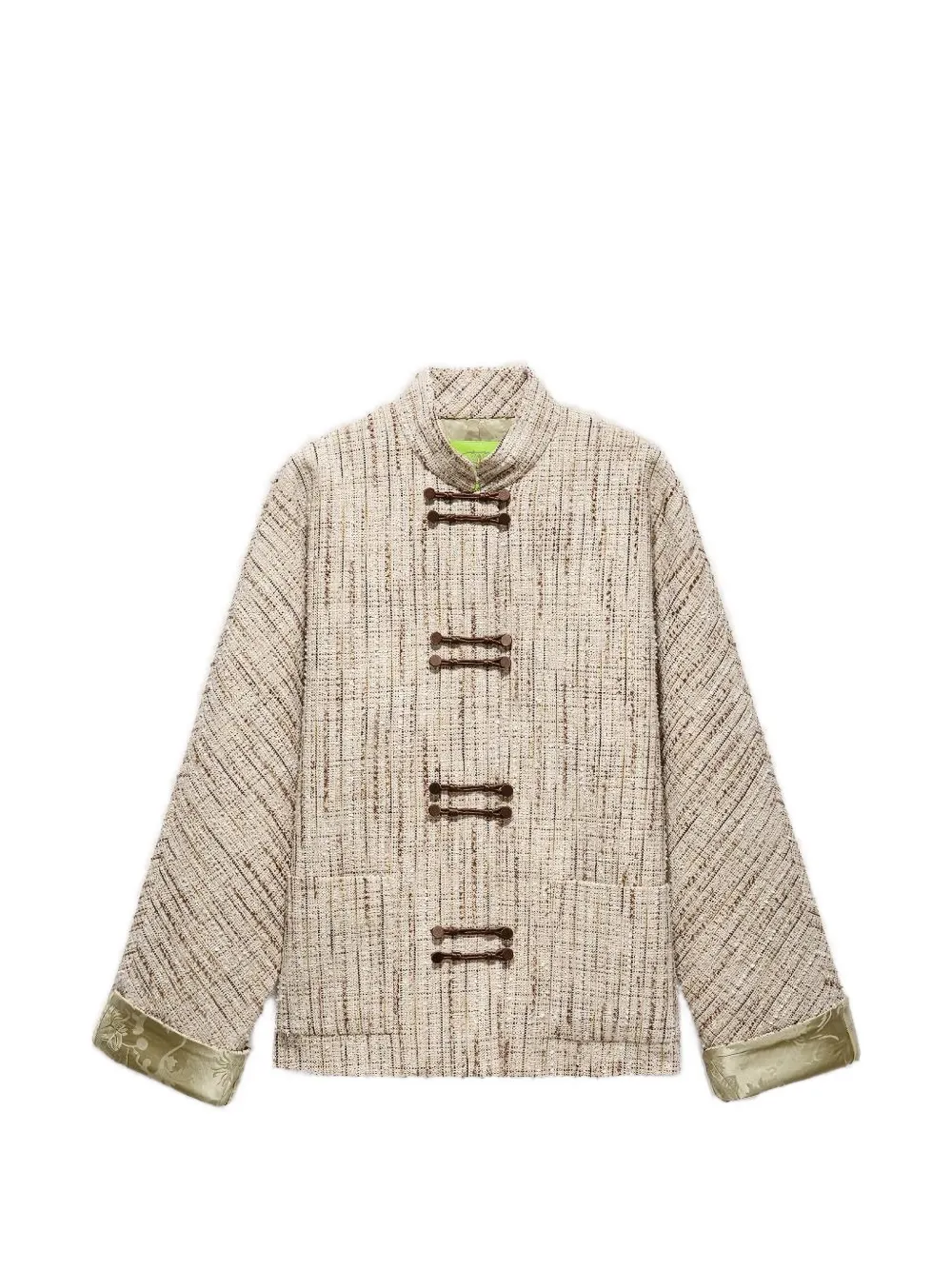 Shanghai Tang Front Toggle Jacket | Neutrals | FARFETCH CA