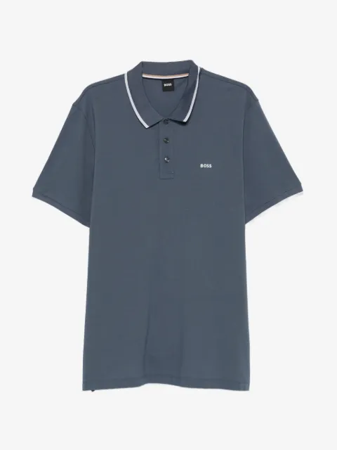 BOSS logo边饰polo衫