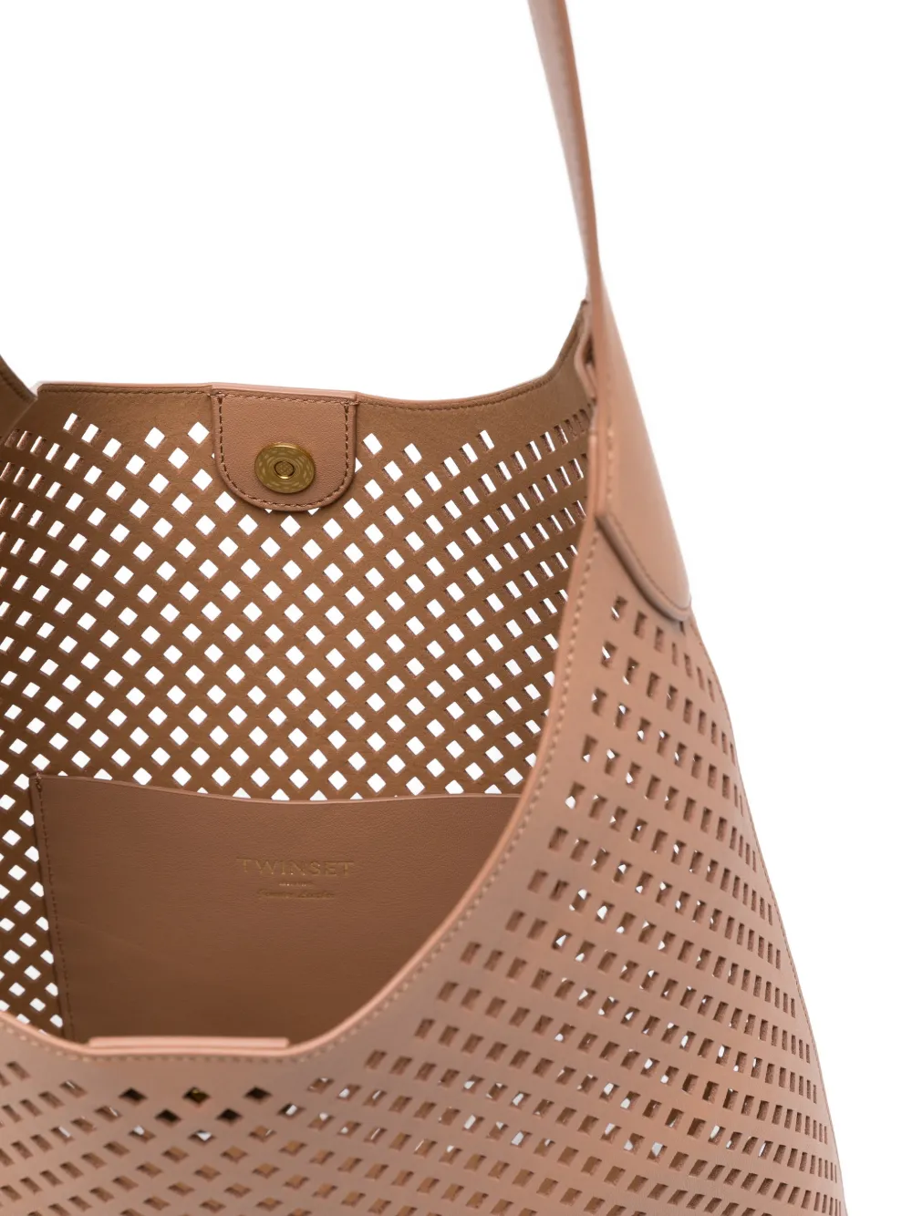 TWINSET Geperforeerde schoudertas Bruin