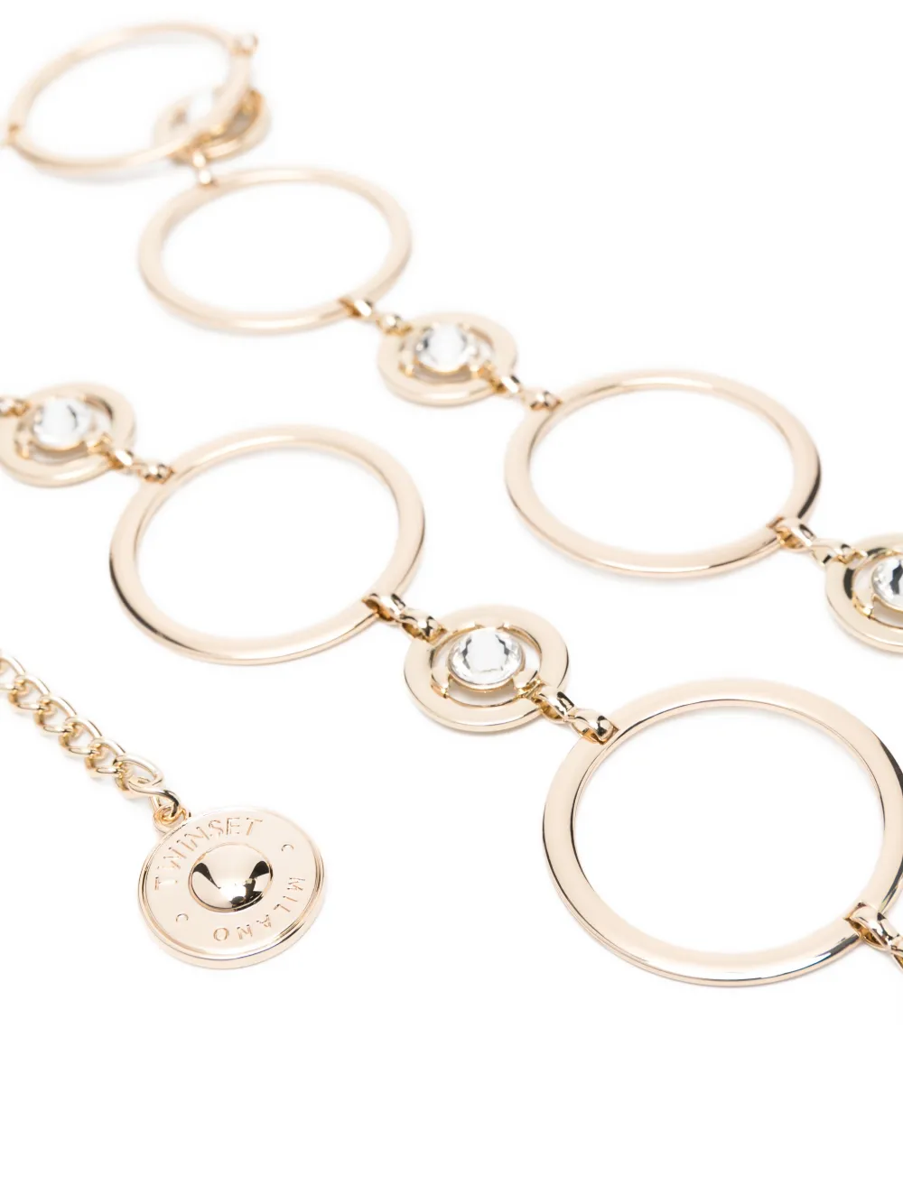  Twinset Circle-shape Embellishment Belt - Gold 