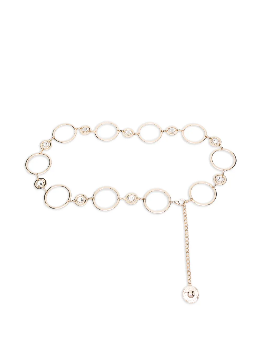 TWINSET circle-shape embellishment belt - Oro