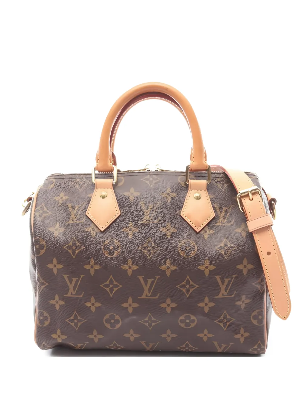 Louis Vuitton Pre-Owned 2020 25 Speedy Bandouliere monogram tote bag - Marrone