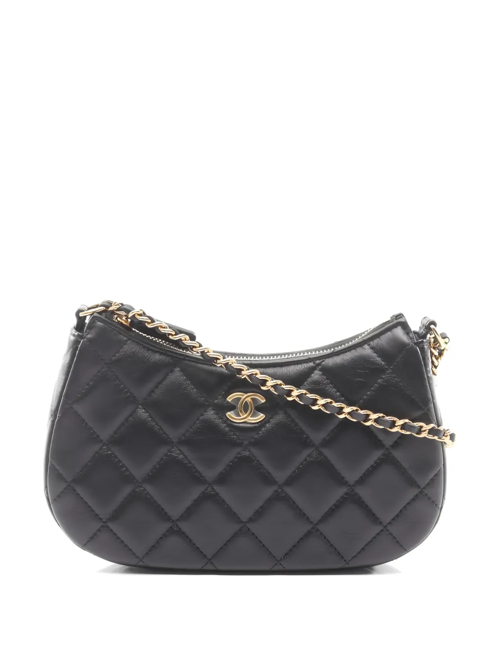CHANEL Pre-Owned 2021 diamond-quilting chain shoulder bag - Nero