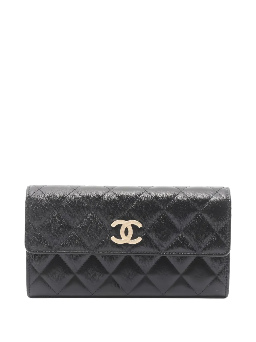 CHANEL Pre-Owned 2021s matelasse bi-fold wallet - Nero