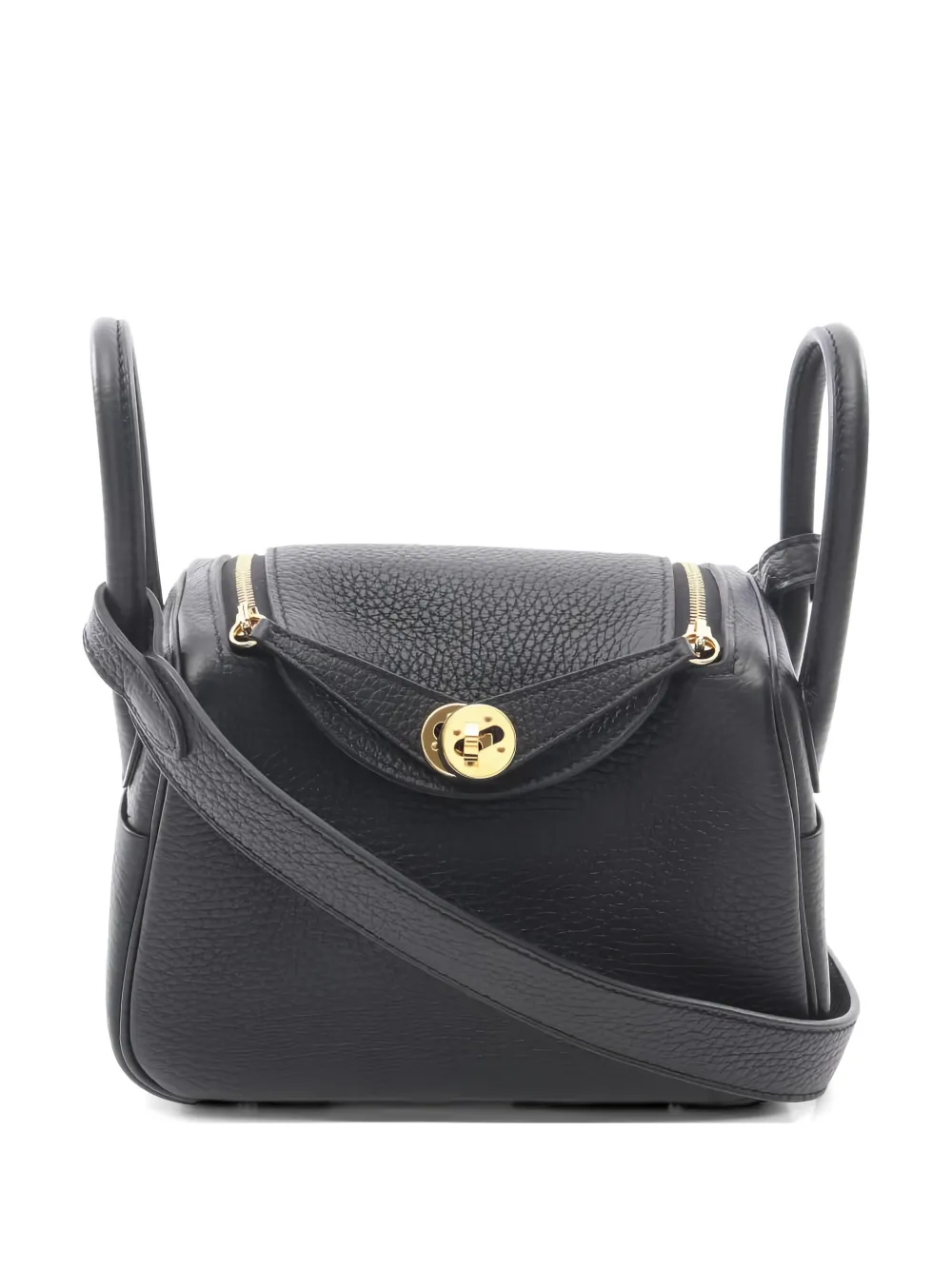 Hermès Pre-Owned 2023 mini Lindy leather tote bag - Nero