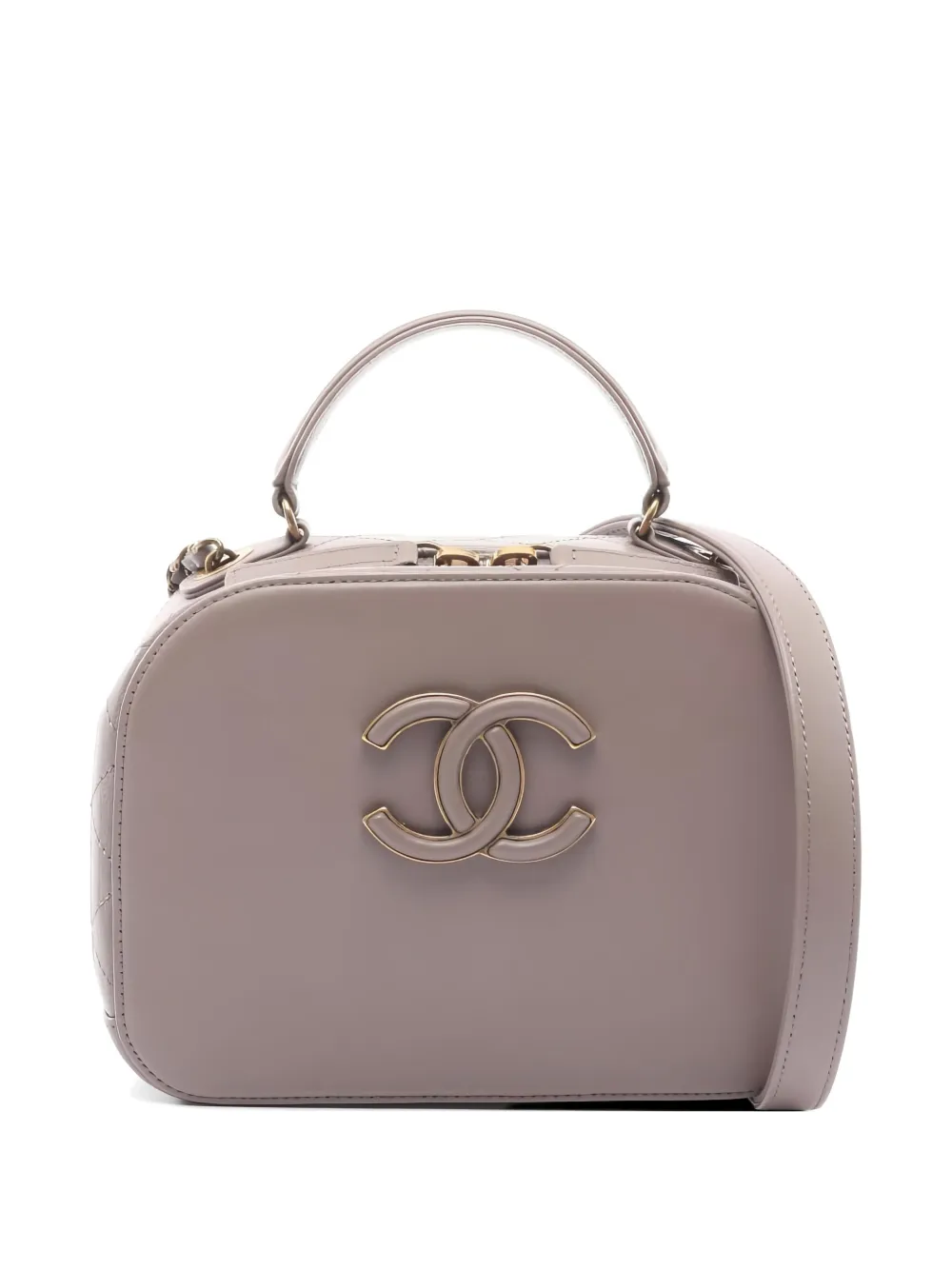 CHANEL Pre-Owned 2017 matelasse chain medium shoulder bag - Grigio