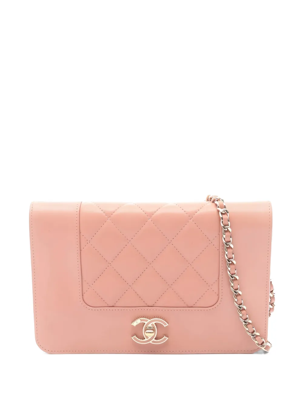 CHANEL Pre-Owned 2018 mini quilted chain wallet - Rosa