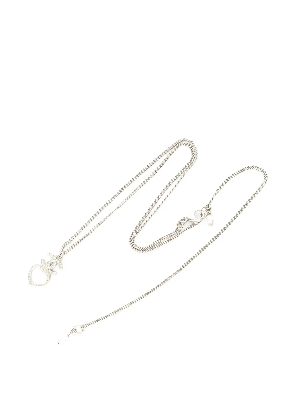 CHANEL Pre-Owned 1986 coco mark heart necklace - Argento