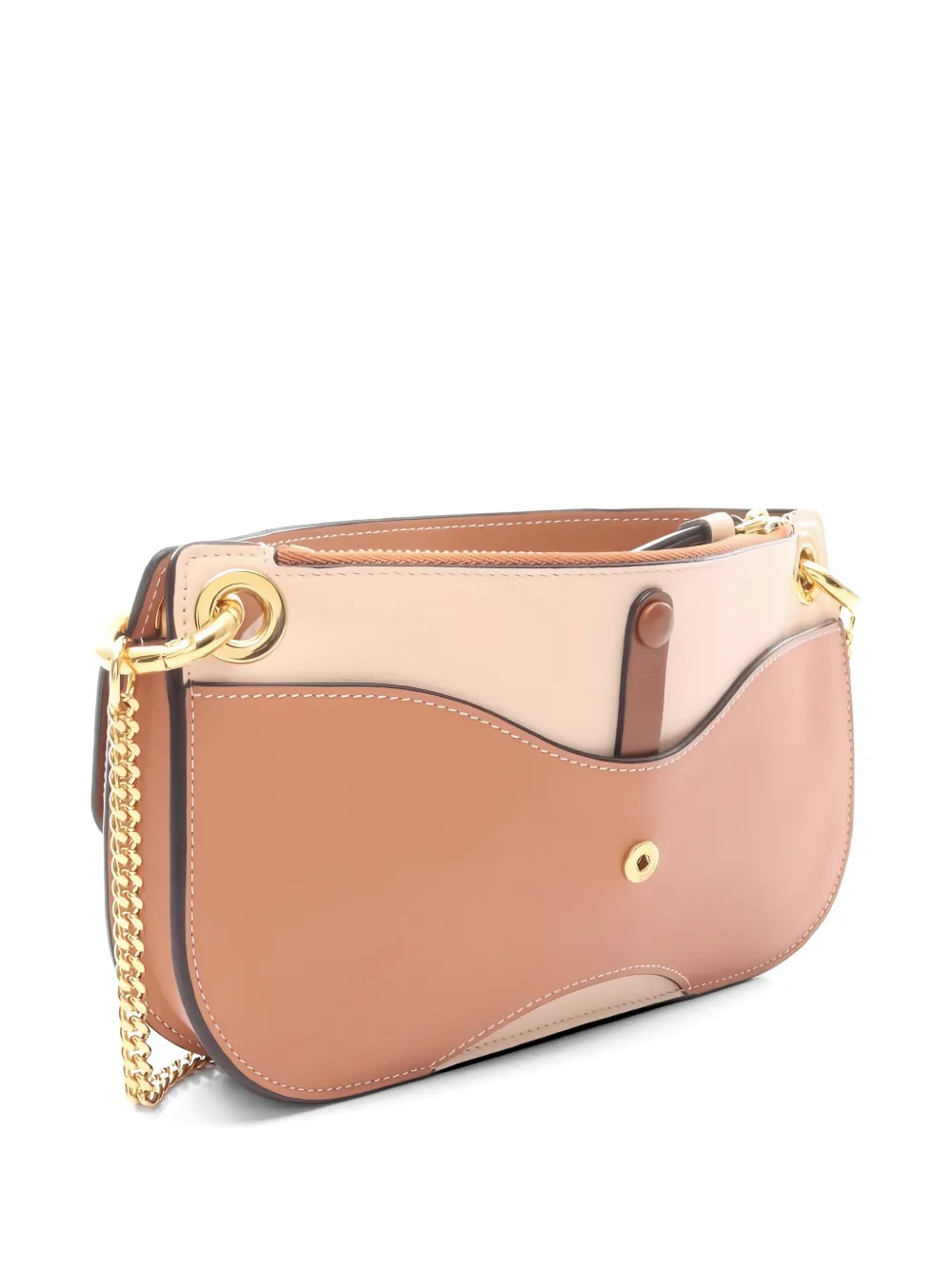  Chloé Pre-owned 10s Tess Chain Leather Shoulder Bag - Brown 
