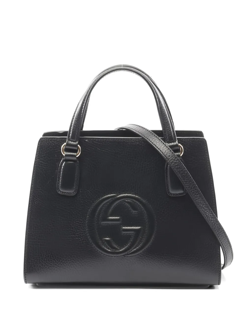 Gucci Pre-Owned 1010s Soho Interlocking G leather tote bag - Nero