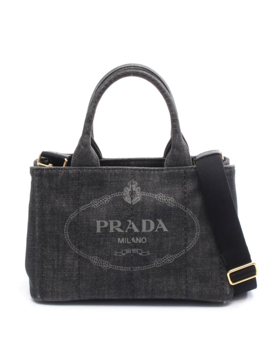 Prada Pre-Owned 2010s Canapa denim tote bag - Grigio