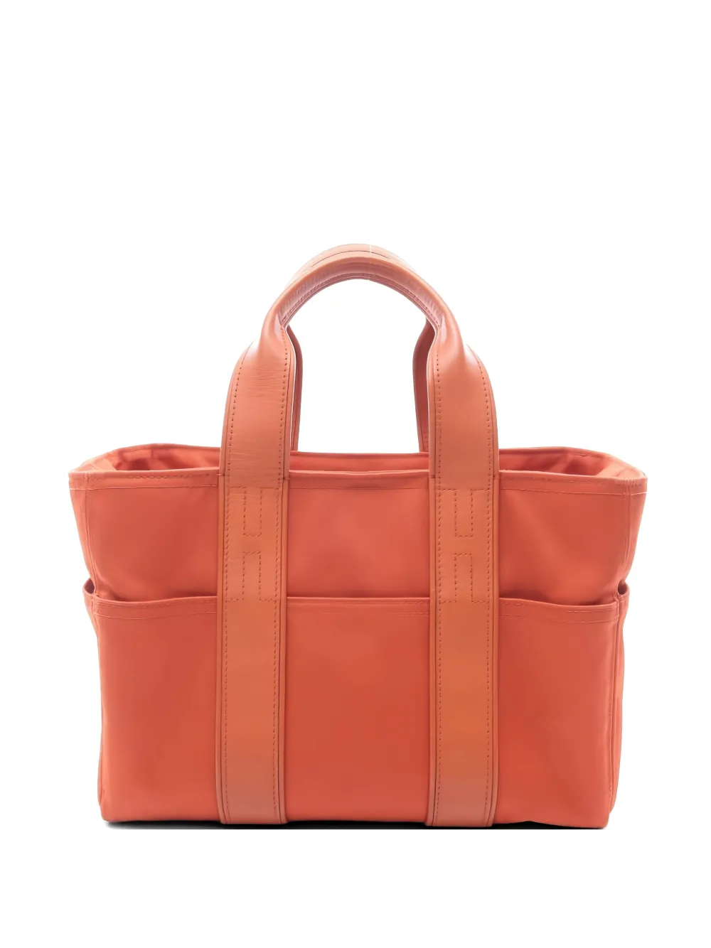 Hermès Pre-Owned 2010 Acapulco PM Potiron leather chevron tote bag - Arancione