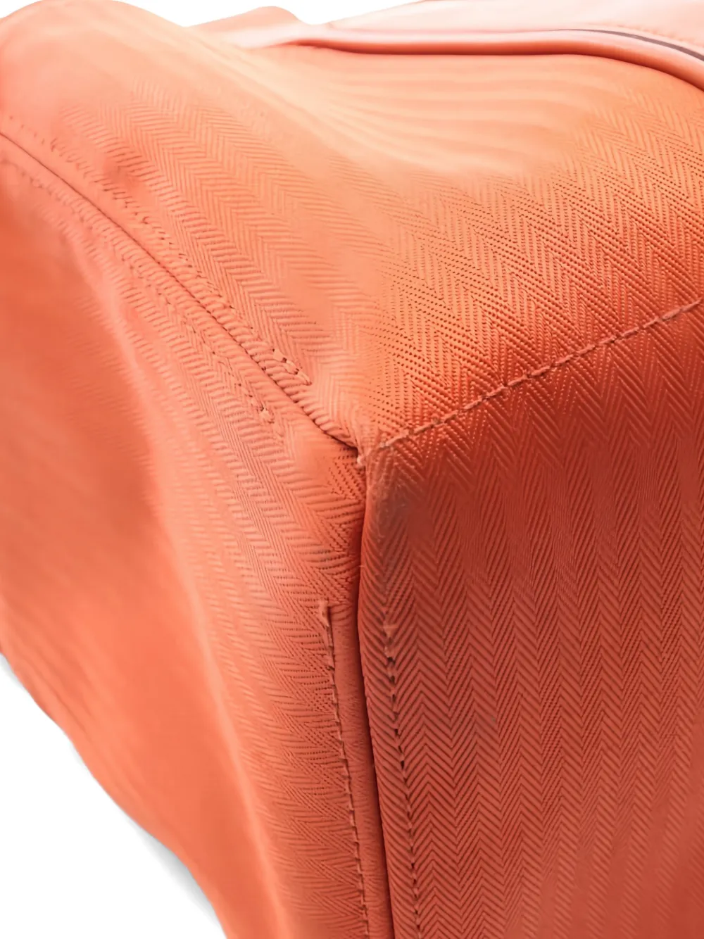 Hermès Pre-Owned 2010 Acapulco PM Potiron leren shopper met chevron streep Oranje