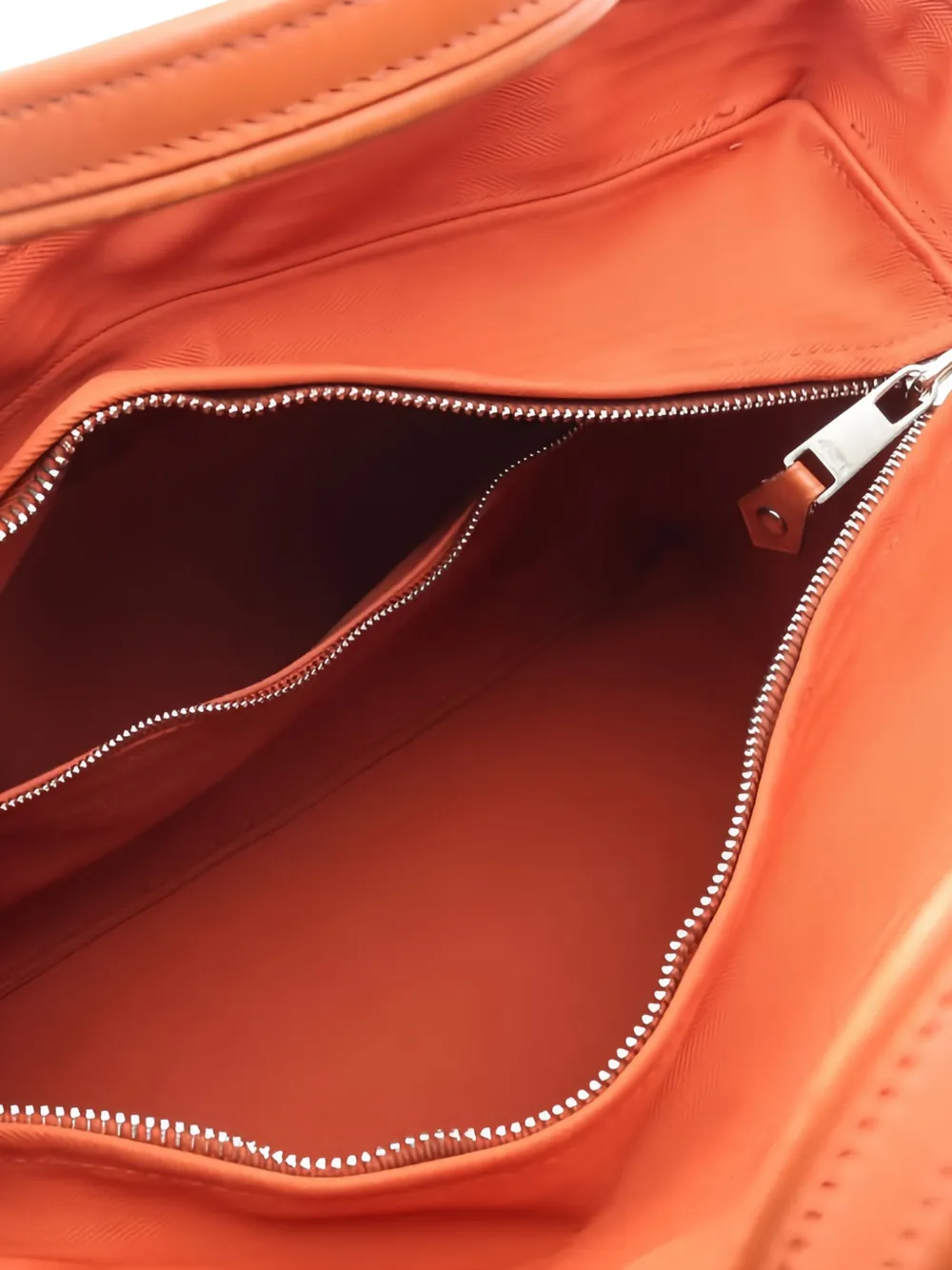 Hermès Pre-Owned 2010 Acapulco PM Potiron leren shopper met chevron streep Oranje