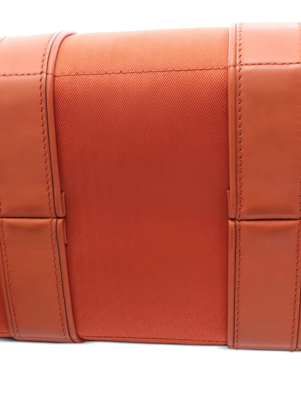 Hermès Pre-Owned 2010 Acapulco PM Potiron leren shopper met chevron streep Oranje